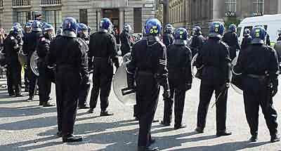 huge police presence prepare to go in